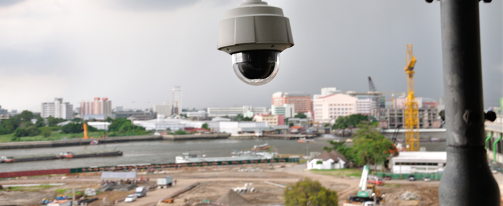 Protection de chantier camera de surveillance